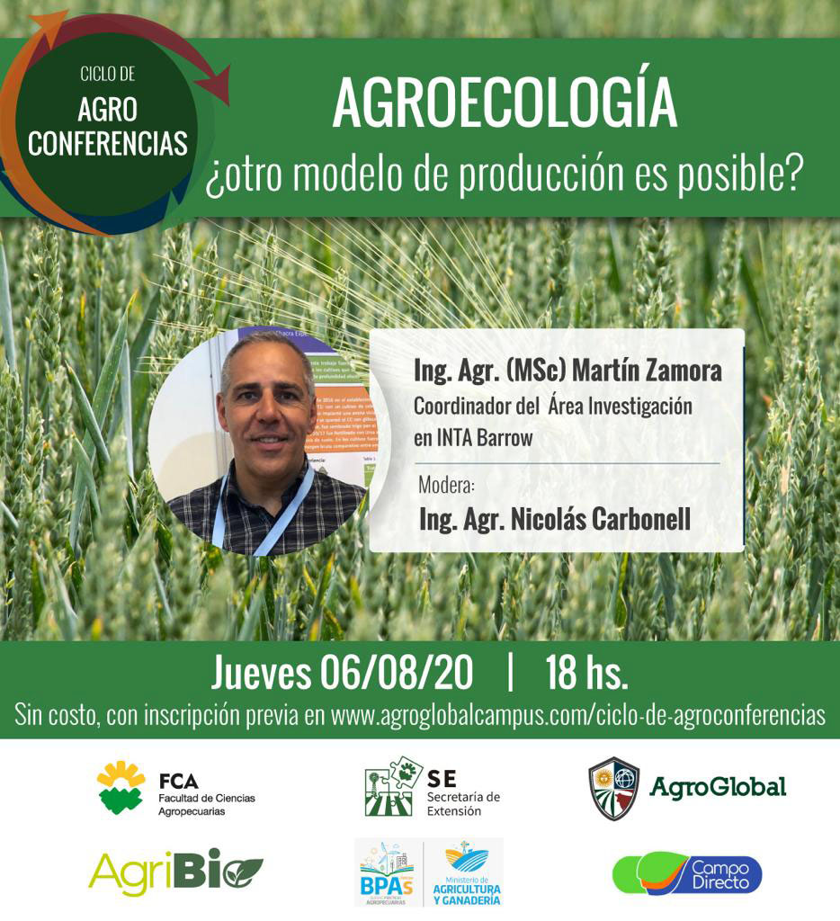 Charla online sobre Agroecología con Martín Zamora de INTA Chacra Barrow